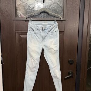 Old Navy Women's Light Blue Extra High Rise Rockstar Super Skinny Jeans size 2